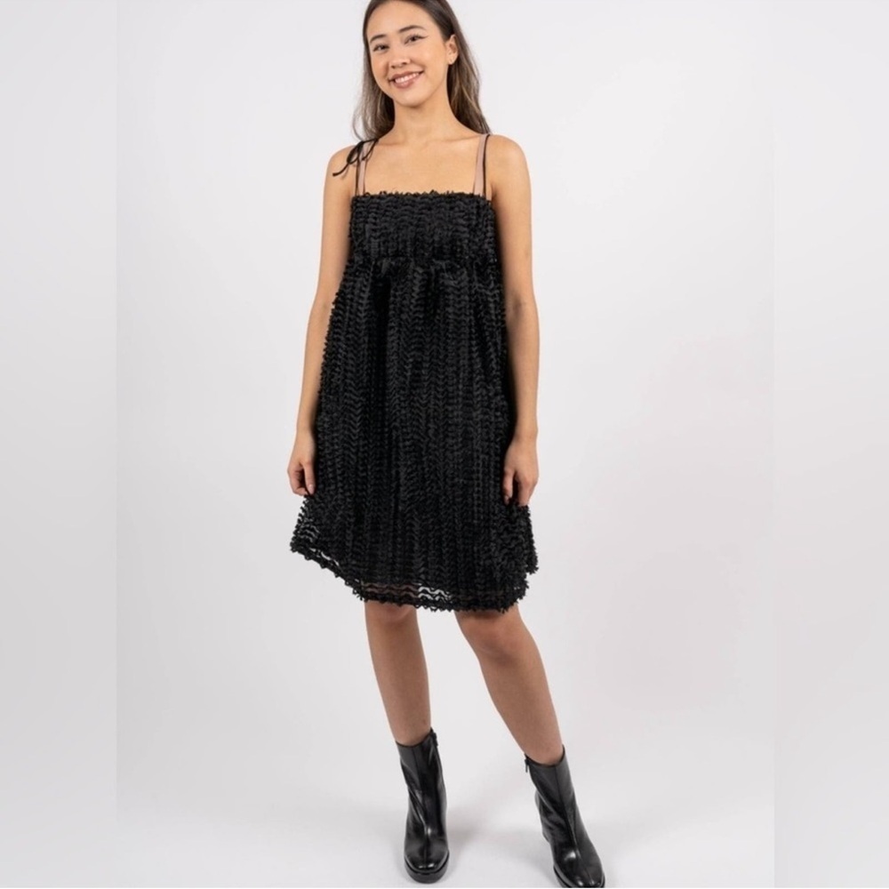 Baum Und Pferdgarten / Alicia Textured Babydoll Minidress in Black size 34 XS